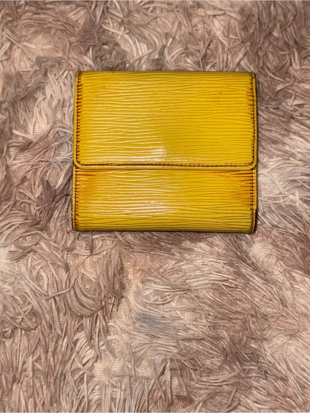 PROJECT  Louis Vuitton Yellow Epi Leather Elise Trifold Wallet